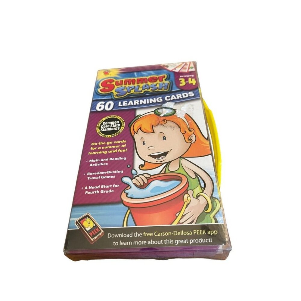 Carson-Dellosa Summer Splash 60 Learning Cards Bridging 3-4